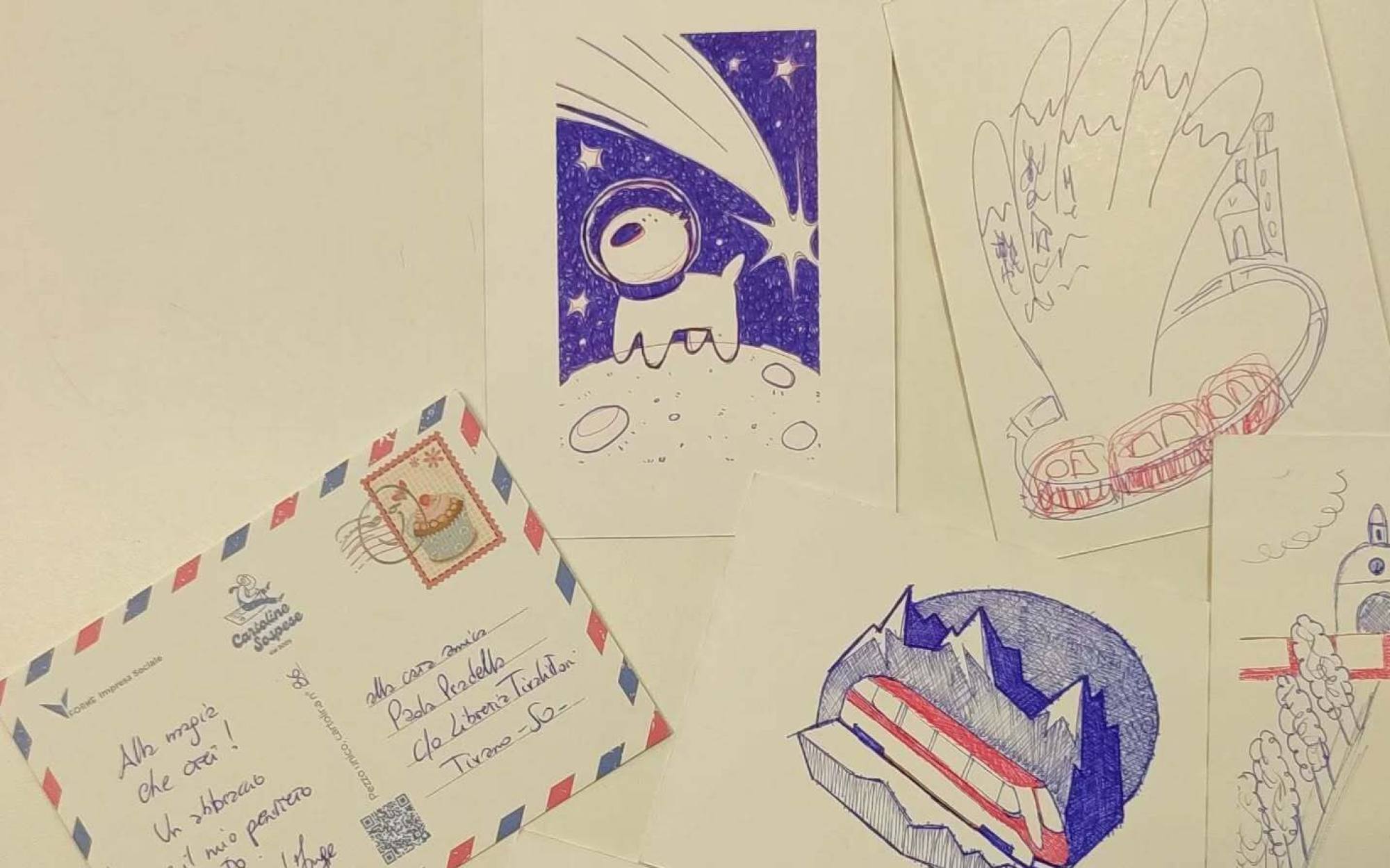 Pensieri in viaggio con le Cartoline Sospese di Tiralistori