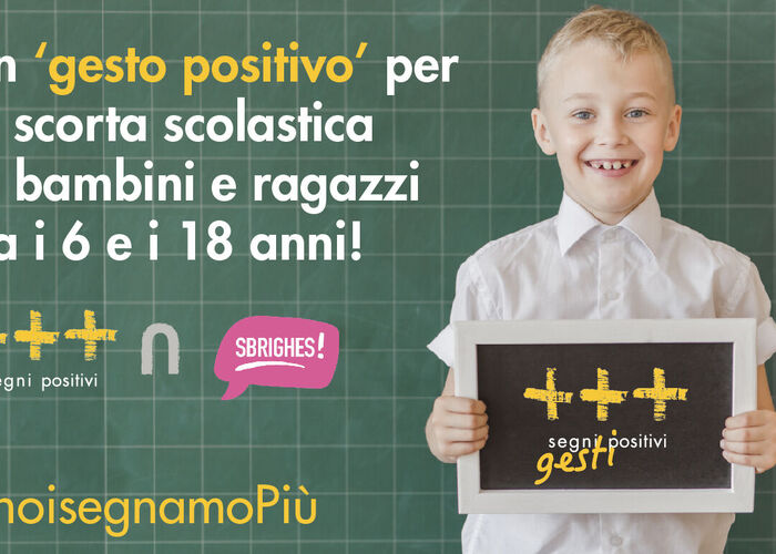 +++ gesti positivi 2022: ancora + scorte scolastiche per i territori di Sondrio e Tirano!